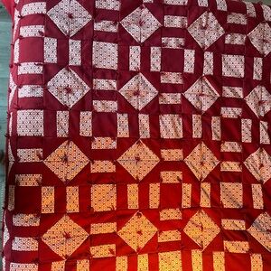 Elegant Red Patchwork Quilt